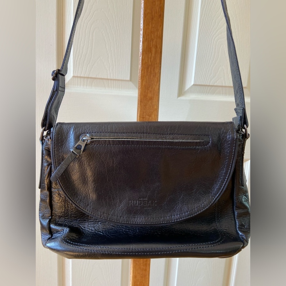Rudsak Black Leather Zip Pouch